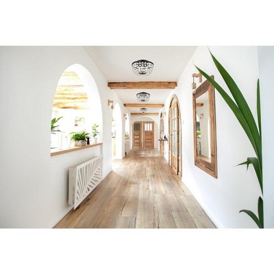 Cora 10-Inch Black Iron and Crystal Flush Mount Light