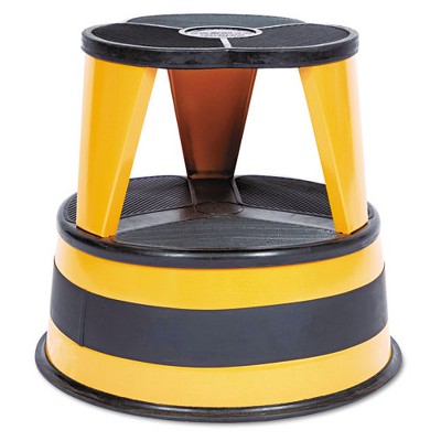 Cramer Kik-Step Steel Step Stool, 2-Step, 350 lb Capacity, 16" Diameter x 14.25"h, Orange
