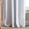 Martha Stewart 95"x50" 2pk Lido Linen 95" Blackout Tab Lined Curtain Panel White - 3 of 4