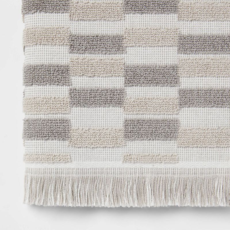 Checkerboard Towel Gray/White - Threshold™, 3 of 5