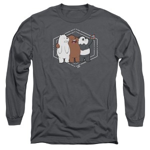 Men’s We Bare Bears Selfie Long Sleeve T-Shirt - 1 of 4