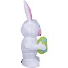 Gemmy Airdorable Airblown Inflatable Whimsical Easter Bunny, 2 ft Tall, White - 2 of 4