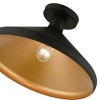 Livex Lighting Geneva 1 - Light Semi-Flush Mount in  Black - 3 of 4