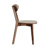 Homy Casa Mid Century Solid Wood Dining Chair with Curved Backrest, Walnut - 4 of 4