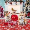 Modern Snowflake Washable Rug Non Slip Low Pile Rug Christmas Decorations Floor Cover Foldable Indoor Carpet for Living Room Bedroom Dining Room - 3 of 4
