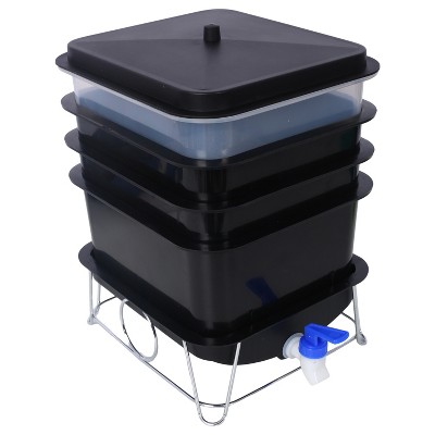 VYNXARIA Worm Farm Composting Bin, 4 Tray Worm Compost Bin- for Recycling Food Waste at Home