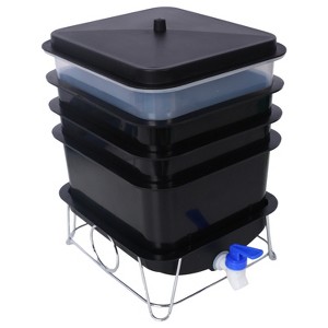 VYNXARIA Worm Farm Composting Bin, 4 Tray Worm Compost Bin- for Recycling Food Waste at Home - 1 of 4