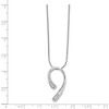 Black Bow Jewelry Diamond Hook Necklace in Rhodium Plated Silver, 18-20 Inch - 2 of 4