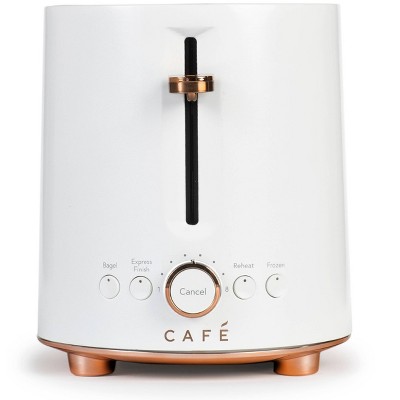 Café Express Finish 2 Slice Metal Toaster White : Target