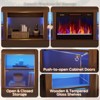 Bestier 63" Fireplace TV Stand for TVs up to 70”, Media Console with Cabinets & Shelves, LED Entertainment Center with Remote Control Fireplace Heater - 4 of 4