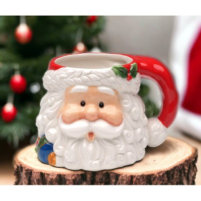 Red Ceramic Santa Claus Christmas Mug 16oz