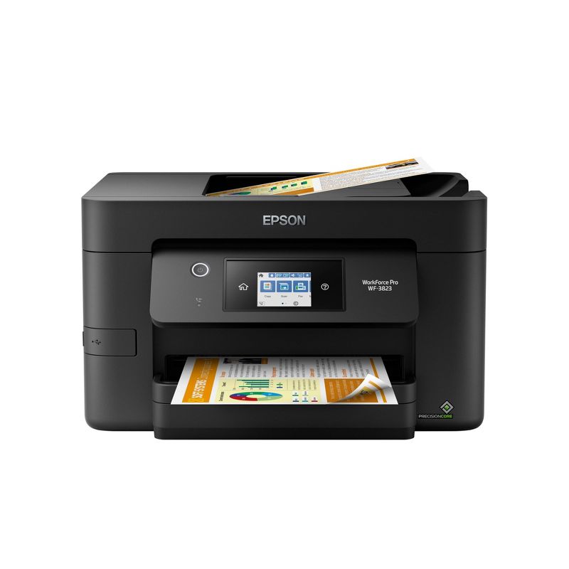 Epson WorkForce WF-3823 All-in-One Inkjet Printer Scanner Copier - Black, 1 of 10
