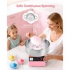 VEVOR Cotton Candy Machine Commercial, 1000W Electric Candy Floss Maker, Easy Use with 15 inch Stainless Steel Bowl and Sugar Scoop, Pink - 3 of 4