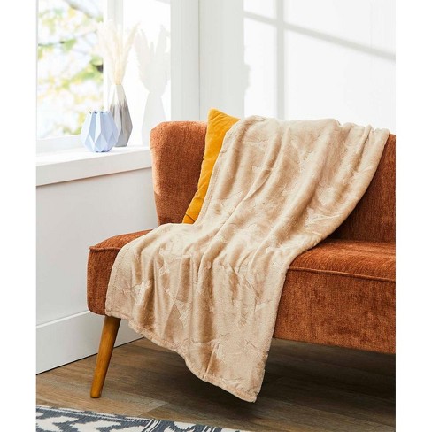 Sheridan Paris Collection Eiffel Tower Super Warm And Cozy Embossed Flannel Throw  Blanket 50 X 60 - Tan : Target