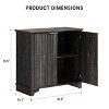 Fluted Buffet Sideboard with Storage, Modern Coffee Bar Cabinet with Adjustable Shelves, Kitchen Hutch - 2 of 4