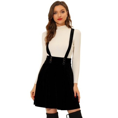 Black skirt with clearance suspenders