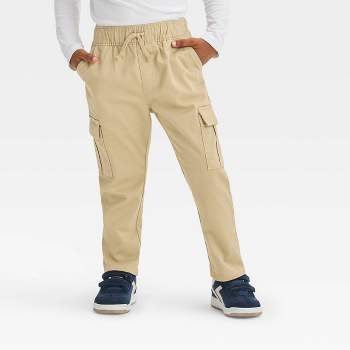  MINI PANDA Boys' Cargo Pant,Husky Boys Adjustable Waist Pants  Size 6-16(6, Beige-B): Clothing, Shoes & Jewelry