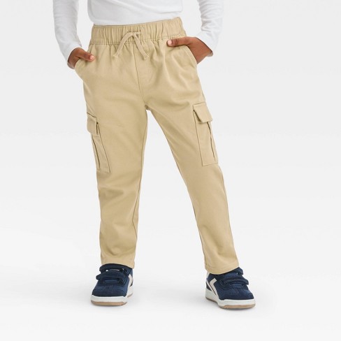 Toddler Boys' Pull-on Cargo Pants - Cat & Jack™ Beige 12m : Target