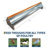 Chicken Feeding Trough 45", Galvanized Steel Chicken Feeder with Crossbar & Drainage Holes, Holds 12 Chickens Poultry Feeder Trough for Duck Turkey - 2 of 4
