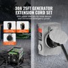 VEVOR 30 Amp Generator Cord and Power Inlet Box Kit, 25 FT, NEMA L14-30P/L14-30R STW 10 AWG Generator Power Extension Cord, Black - 3 of 4
