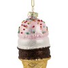 Northlight 5" Neapolitan Ice Cream Cone Glittered Glass Christmas Hanging Ornament - 4 of 4