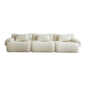 HipyMo Curved fabric free combination sofa, high-density sponge boneless sofa - 1 of 4
