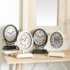 Olivia & May Set of 4 Metal Scroll Clocks Black: Vintage Iron Tabletop Timepieces, Analog Display - 2 of 4