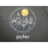 Harry Potter Hogwarts Castle Moonlight Line Art Boy's Charcoal Heather Tshirt - image 2 of 2