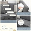 YOOCOZZ Modern L-Shaped Sectional Sofa with Polyester Upholstery and 3 Pillows - Gray - 4 of 4