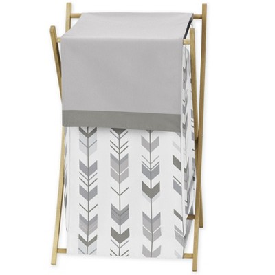 Image of Sweet Jojo Designs Boy, Girl, Unisex/Gender Neutral Laundry Hamper Mod Arrow Grey and White