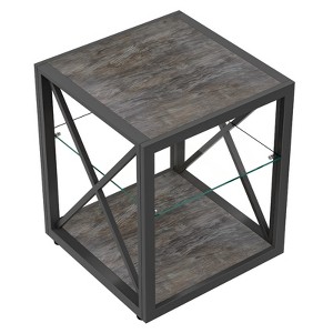 INFURNIC Nightstands Set of 2 Modern End Table Nightstand, Nightstand for Small Spaces, Industrial Style Side Table, Black, 17.72"*17.72"*21.07" - 1 of 4