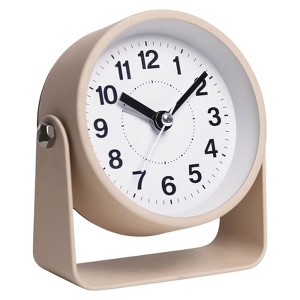 Aoibox Silent Analog Alarm Clock with Snooze & Light, Non-Ticking Quartz Movement, Easy to Set, Ideal for Home, Travel, Office, Compact & Portable - 1 of 4