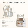 Anti-theft Clear Backpack, Small Mini Clear Bag for Sport Event Concert with Cute Fur Ball - 4 of 4