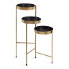 Kate and Laurel Finn Plant Stand, Black and Gold - 2 of 4