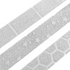 Wrapables Glitter and Shine Washi Tapes Decorative Masking Tapes (Set of 3), Silver Glitter Stars - 3 of 3