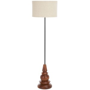 Messina 58" Floor Lamp - FLL3008 - Natural/Black - Safavieh - 1 of 4