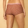 Women's Geo Print Reversible Low-Rise Cheeky Boyshort Bikini Bottom - Wild Fable™ Brown - 2 of 4