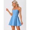 Allegra K Women's Party Strapless Sweetheart Neck Off Shoulder Sleeveless Mini Dress - image 3 of 4