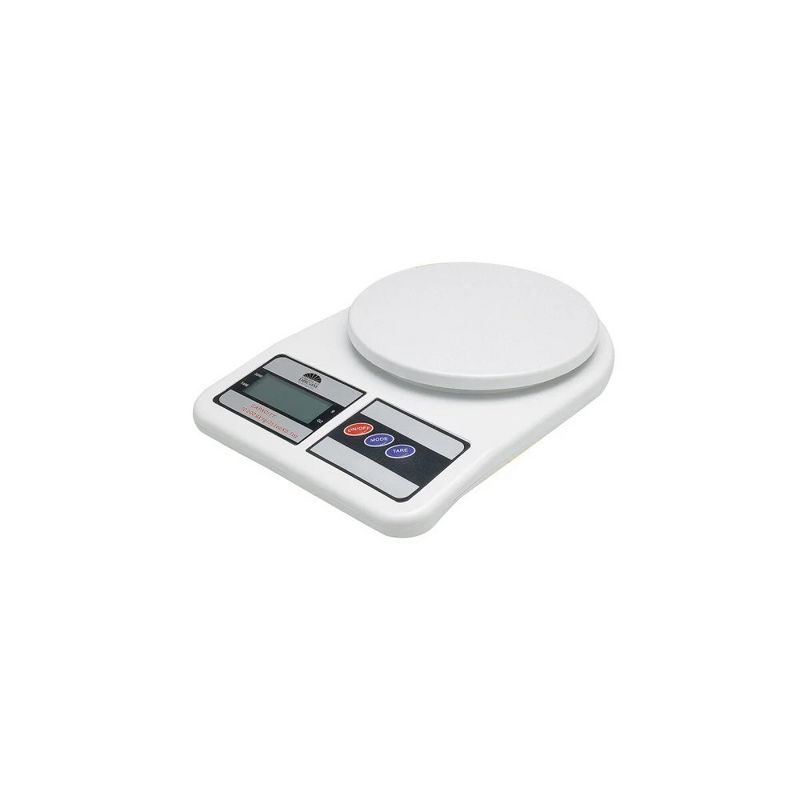 J&V TEXTILES Kitchen Food Scale for Baking and Cooking, Lightweight and Durable Design, LCD Digital Display, 8" x 6" x 1.25", White, 2 of 4