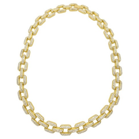 Adornia 14k Gold Plated Crystal Link Chain - image 1 of 3