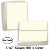 Hamilco Card Stock Blank Note Cards with Envelopes Flat 5" x 7" Cream Cardstock Paper 100lb Cover - 100 Pack - 2 of 4