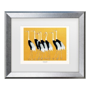 Trademark Fine Art - Pictufy  Japanese Red Crown Crane Matted Framed Art - 1 of 4