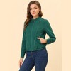 INSPIRE CHIC Women's Stand Collar Zip Up Biker Lightweight Moto Jacket - 2 of 4