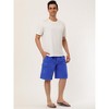 Lars Amadeus Men's Summer Solid Drawstring Elastic Waist Swim Beach Board Shorts - 4 of 4