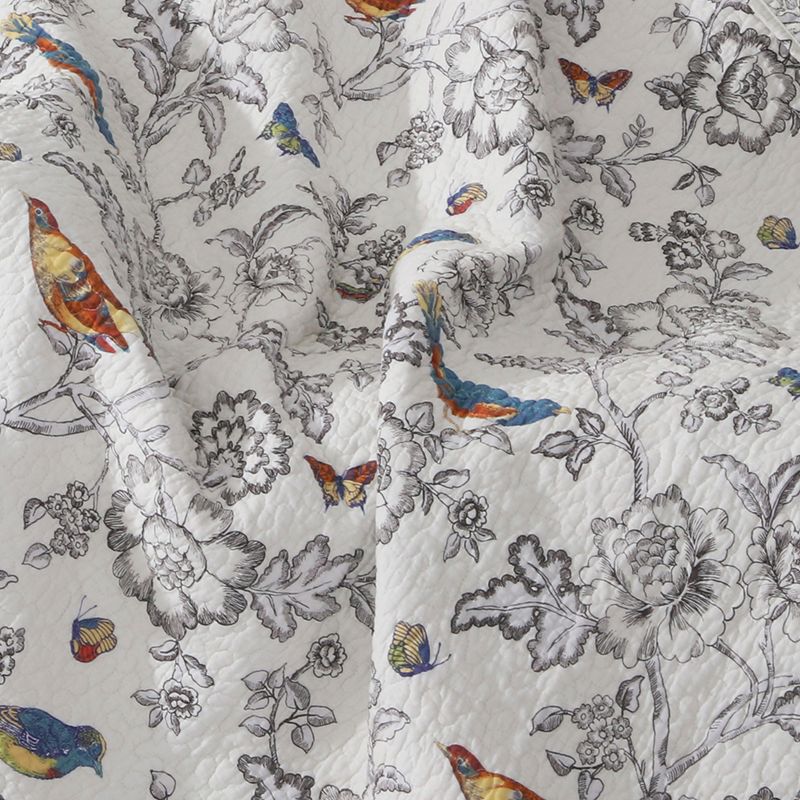 Mockingbird Toile Quilted Throw - Levtex Home, 3 of 6