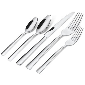 Itopfox 45-Piece Silverware Set, Durable Stainless Steel Flatware for 8, Ergonomic Design with Steak Knives, Rust-proof, Dishwasher Safe Kitchen - 1 of 4