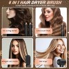 5 in 1 Blow Dryer Brush, Upgrade Hair Dryer Brush Air Curler Air Curling Wrap Styler, Hair Styling Tools for Drying Curling Straightening - 2 of 4