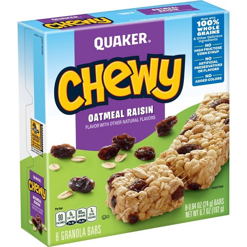 Quaker Chewy 90 Calories Low Fat Oat Meal Raisin Granola ...