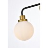 Elegant Lighting Hanson 4 lights bath sconce in black with brass with frosted shade - 4 of 4