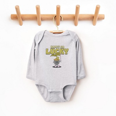 The Juniper Shop Happy Go Lucky Pot Of Gold Baby Long Sleeve Bodysuit